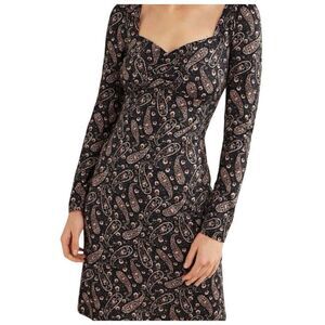 New Boden Sweetheart Paisley Blooms Jersey Dress Women’s Size 6 6L Tall Long